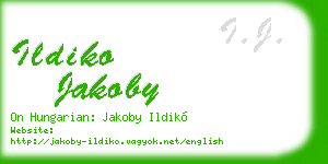 ildiko jakoby business card